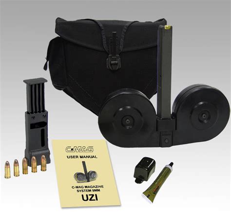 Beta Mag Uzi 9mm 100 Round Drum Magazine Gun Point