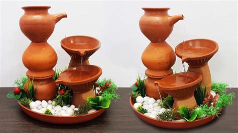 How To Make Beautiful Terracotta Fountain At Home Amazing Tabletop
