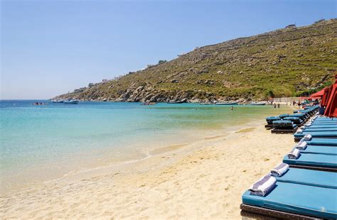Psarou Beach In Mykonos Island Greece Mykonos Traveller