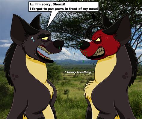 banzai do not annoy the shenzi by thehyenassbe on deviantart