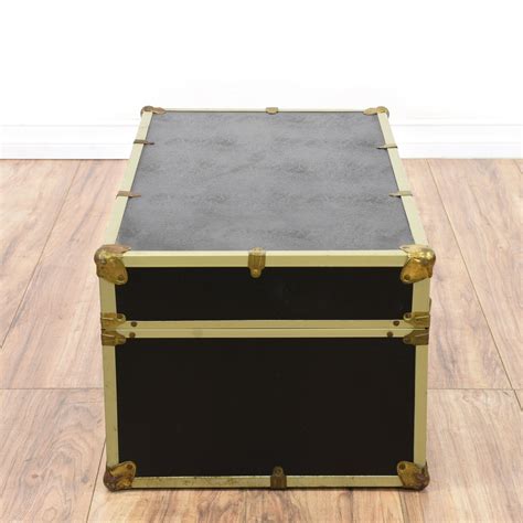 Black Trunk W Brass Accents Online Auctions San Diego