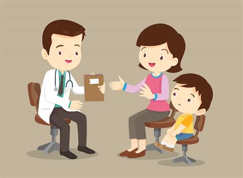Doctor Talking To Patient Free Vector