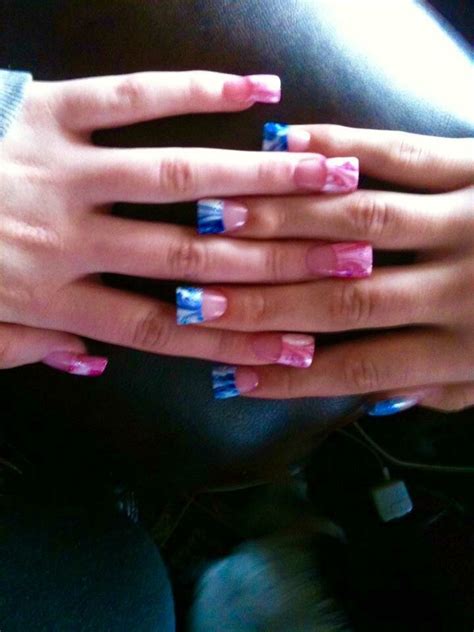 Pink And Blue Marble Nails Marble Nails Nails Blue Marble