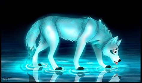 Waterice Elemental Wolf Anime Wolf Wolf Spirit Animal Cute Fantasy