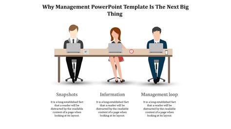 Creative Management Powerpoint Template Three Node