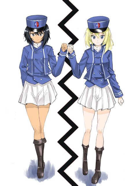 Andou And Oshida Girls Und Panzer Drawn By Eno Mauritz Stiller