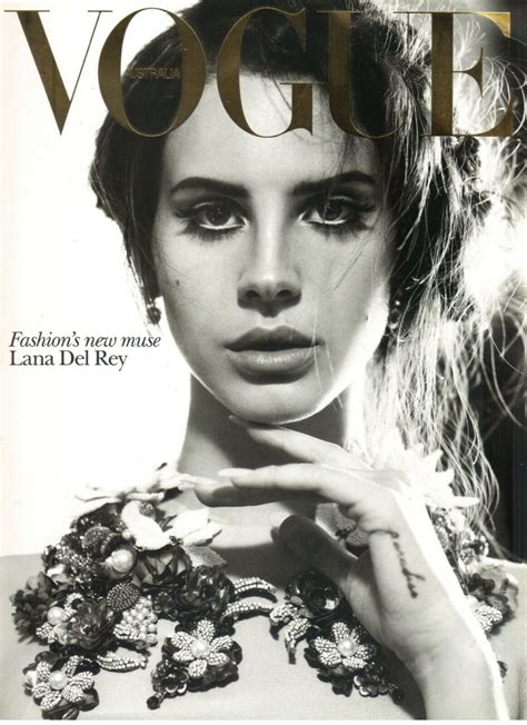 Lana Del Rey Black And White Cover Rare Australian Vogue Magazine October