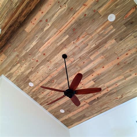 Diy whitewashed wood plank ceiling. Blue Stain Pine Wood Ceiling | Wood Planks for Ceiling