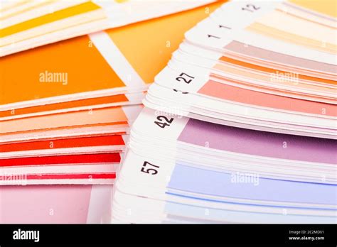 Rainbow Colors On A Cmyk Table Stock Photo Alamy