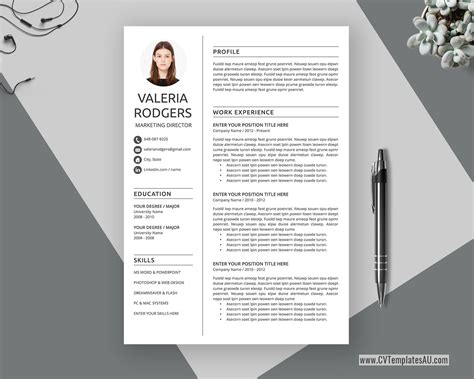 Professional Cv Template For Microsoft Word Cover Letter Modern