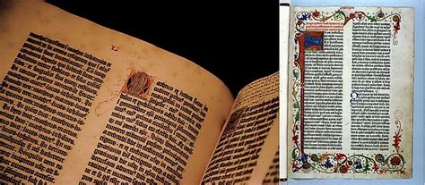 Gutenberg Bible Language 1456 Gutenberg Produces The First Pri