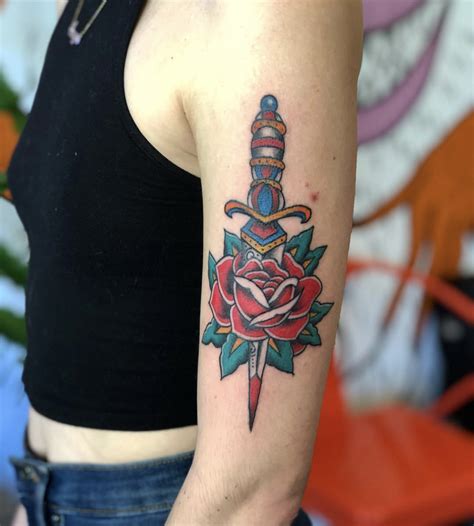 17 killer dagger tattoo designs female tattooers