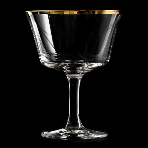 Retro Gold Rim Fizz Cocktail Glass 20cl In 2019 Glassware Glass Cocktail Glass Cocktails