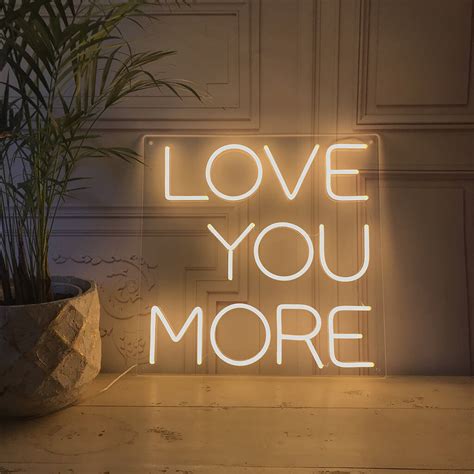 Mini Love You More Led Neon Light Sign By Love Inc