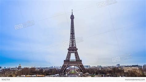 Nucleur Explosion Paris France Eiffel Tower Collapses Terrorism Stock