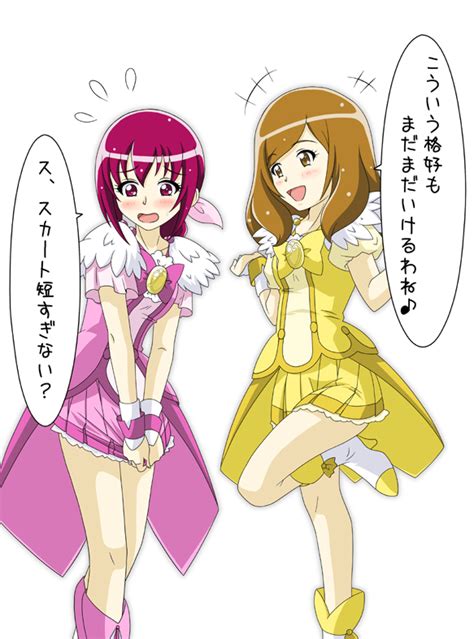 Cure Peace Cure Happy Hoshizora Ikuyo And Kise Chiharu Precure And