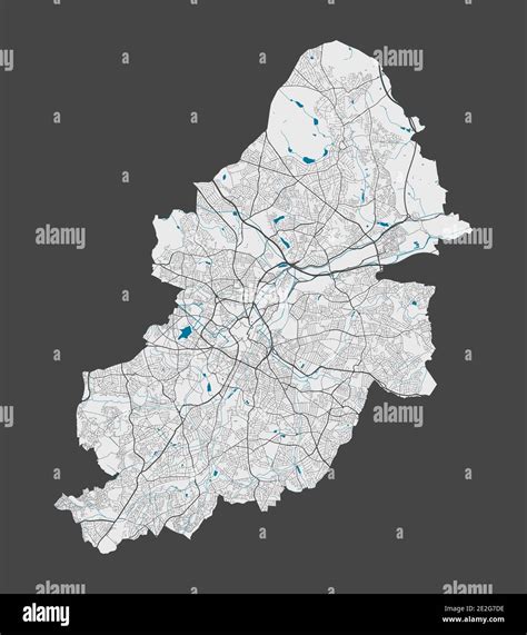 Mapa De Birmingham Mapa Detallado Del área Administrativa De La Ciudad