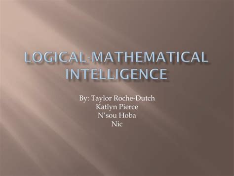 Ppt Logical Mathematical Intelligence Powerpoint Presentation Id