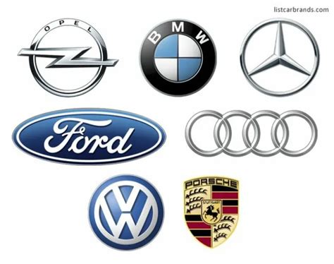 GERMAN CAR BRANDS LOGOS Decals Stickers Labels Full Set Fast Free