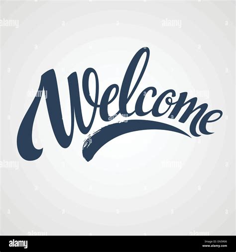 Welcome Hand Lettering Vector Illustration Eps 10 Stock Vector Image