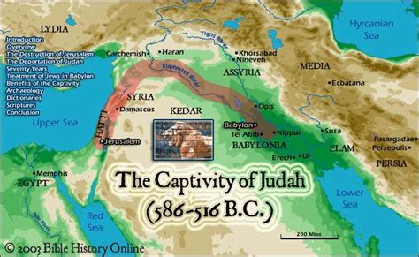 The Babylonian Captivity Map Included Bible History Online Bible