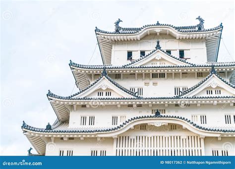 Het Kasteel Van Himeji In Hyogo Prefectuur Japan Unesco Werelderfenis Stock Foto Image Of