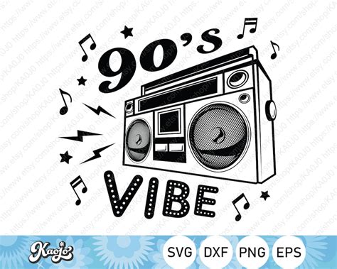 90s Vibe Svg 90s Party Svg Retro Music Lover Svg Retro Aesthetic