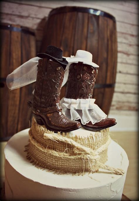 Cowboy Boots Wedding Cake Topper Western By Morganthecreator