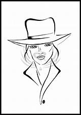 Hats Pencil Drawing Silhouette Drawings Female Deviantart Learn sketch template