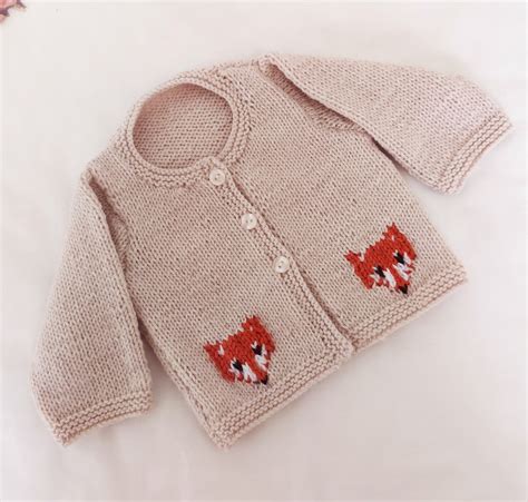 Knitting Pattern For Baby Fox Cardigan And Hat Fox Jacket