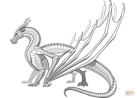 Skywing Dragon From Wings Of Fire Coloring Page Free Printable Coloring Pages