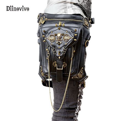 Diinovivo Fashion Gothic Women Messenger Bag Steampunk Skull Retro Punk