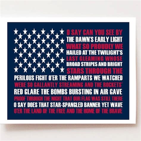 Patriotic Art Print Fourth Of July Decor Star Spangled Etsy