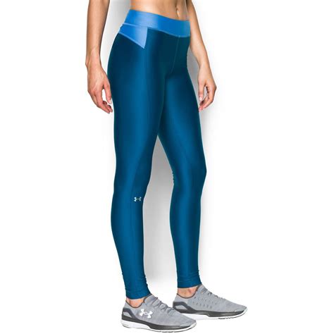 under armour heatgear womens blue compression running long tights bottoms ebay