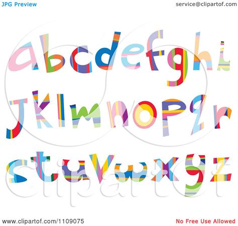 Clipart Colorful Lowercase Letters Royalty Free Vector Illustration