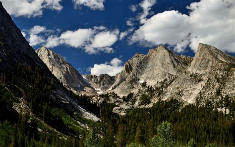 Download Wallpaper 3840x2400 Mountains Peaks Rocks Trees Spruce