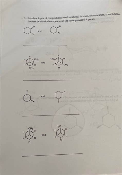 Solved Label Each Pair Of Compounds As Conformational