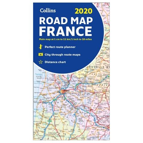 France 2019 Collins Road Map By Harpercollins Publishers