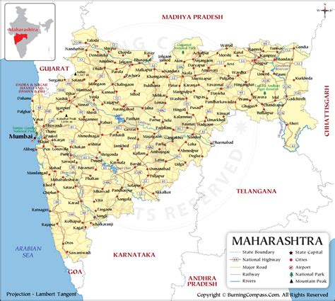 Maharashtra Map Maharashtra State Map