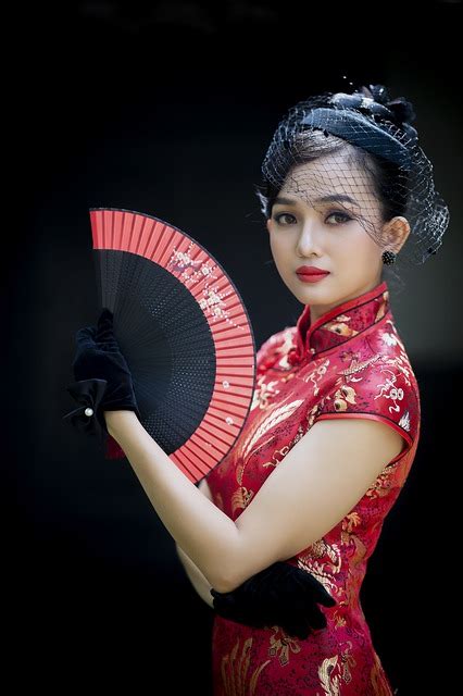 free photo vietnamese woman cheongsam red cheongsam fashion max pixel