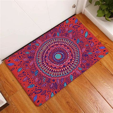 Buy Welcome Floor Mat Geometric Printing Flannel