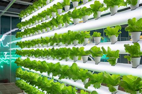 Premium Ai Image Vertical Hydroponic Plant System With Cultivated