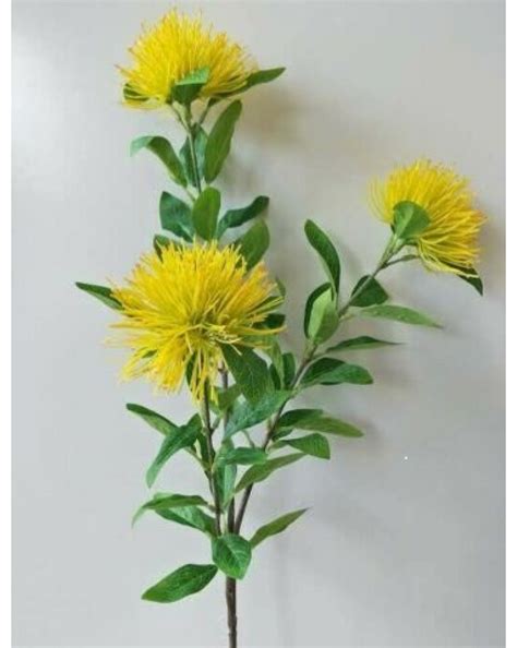 Designer curated, horticulturist designed & approved. ARTIFICIAL SILK FAKE FLOWER AUSTRALIAN NATIVE YELLOW ...