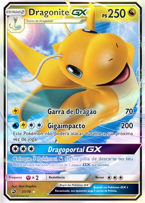 Carta Pokémon Dragonite Gx Com Lote 100 Cartas Originais R 8990 Em