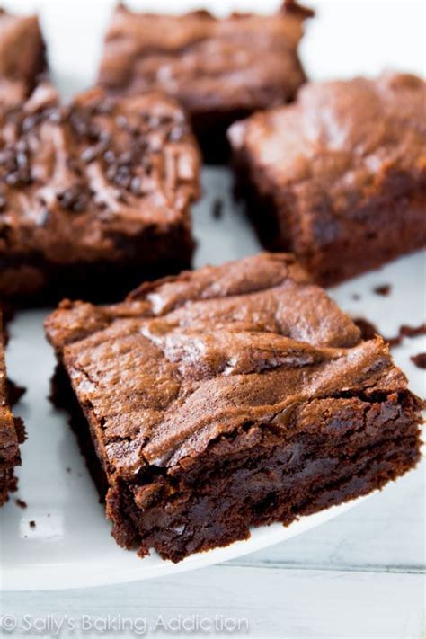 Chewy Fudgy Brownies Recipe Sally S Baking Addiction