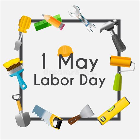 Labor Day 1 May Poster Vector Illustration Stock Vector Illustration