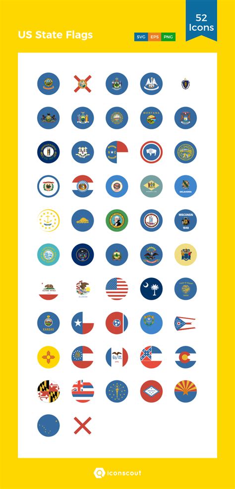 Download Us State Flags Icon Pack Available In Svg Png And Icon Fonts