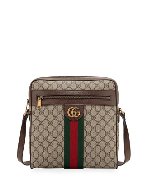 Gucci Mens Gg Supreme Medium Messenger Bag Neiman Marcus