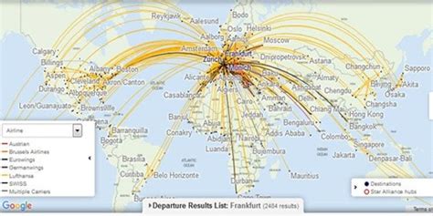 Lufthansa Route Map Europe