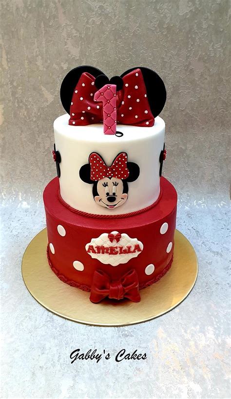 Minnie Mouse 1st Birthday Cake Decorated Cake By Cakesdecor